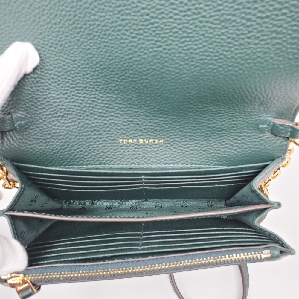 💯 Auth Tory Burch Carter Chain Wallet Crossbody - Picture 4 of 8